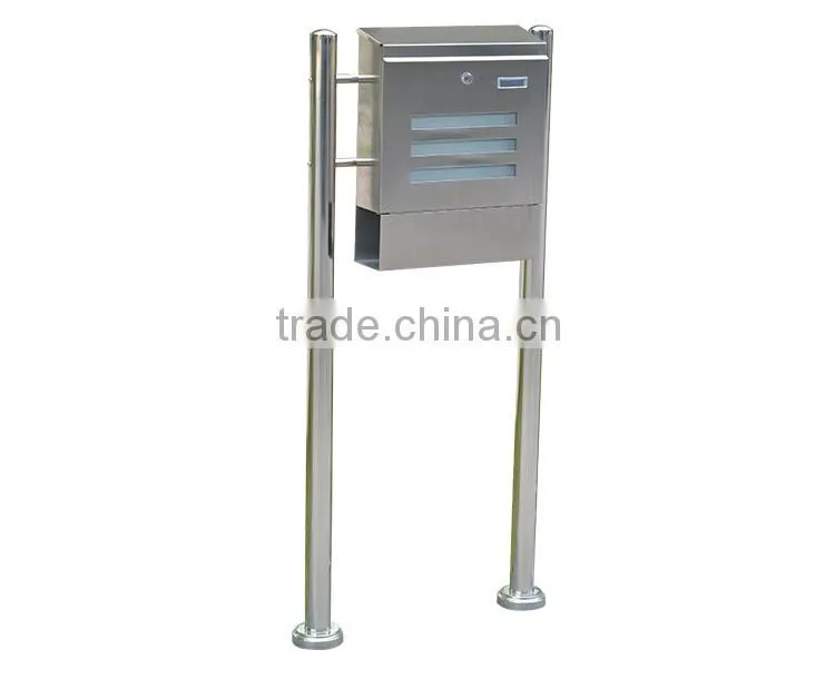 Office Outdoor Modern 304 Stainless Steel Lockable Post Box For Sale