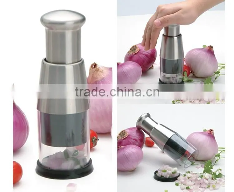 S/S +ABS+PS+PP 15.9*5.9*5.9 Hot sale kitchen utensil onion chopper/ginger garlic chopper/mini chopper