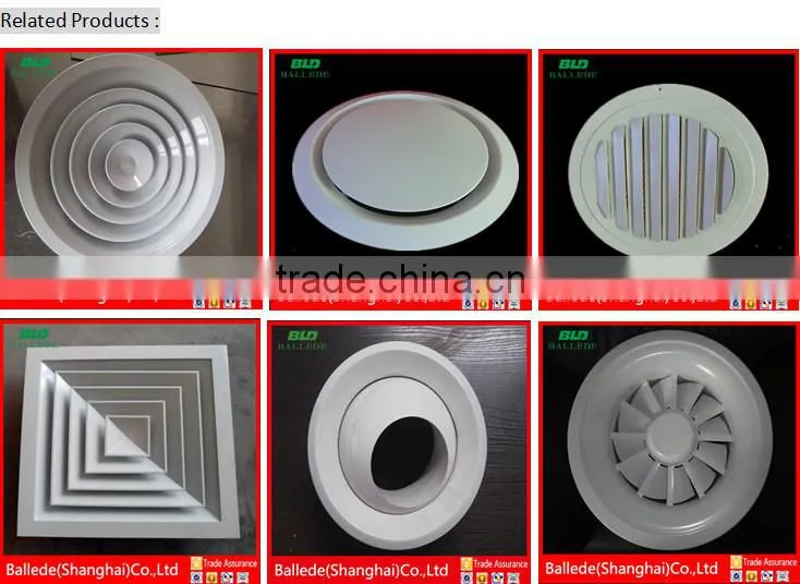 HVAC system powder coated round louver roof for ceiling