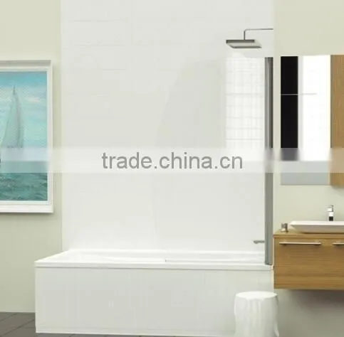 Sail bath screen,5mm toughened glass freestand bath screen