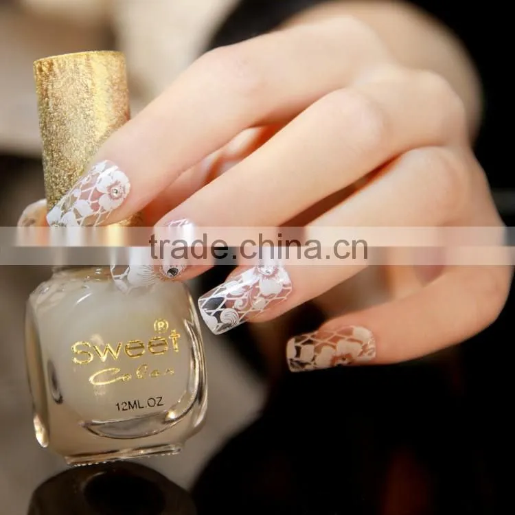 Lace nail art sticke popular holographic nail decal nail art sticker