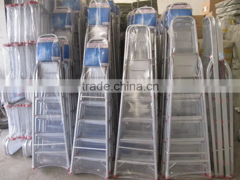 Household red ladders,Iron folding steps ladders,Home working ladders,Insulation ladders