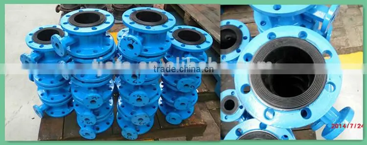 BV-DS141 ISO 5211 double flanged ductile iron butterfly valve