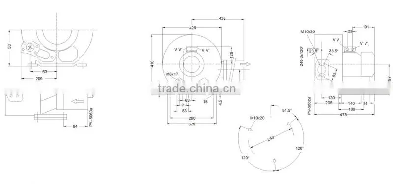 2RB720 H37 4.3KW Ring blower