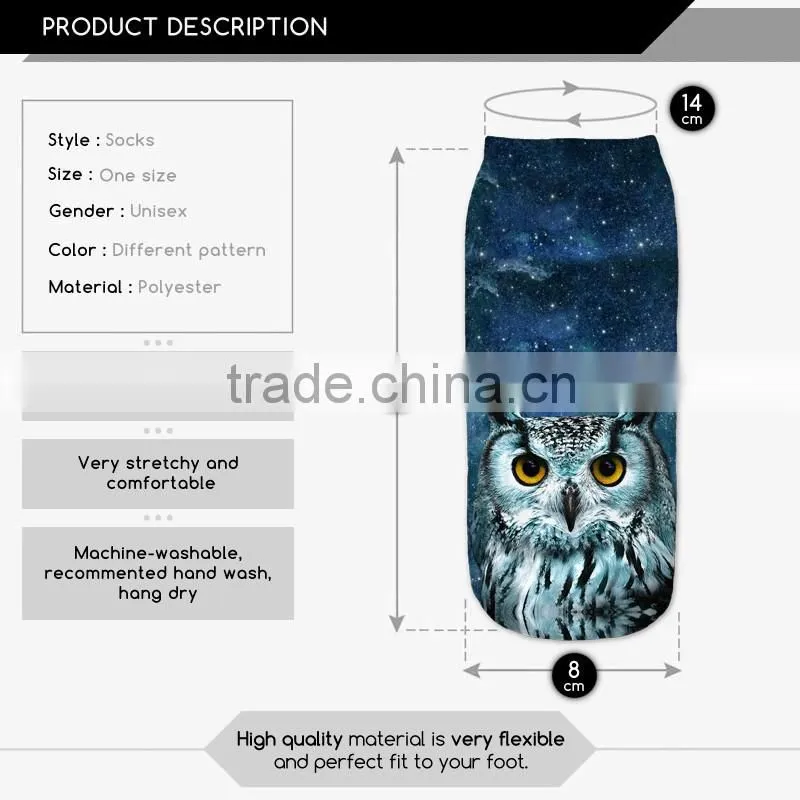 emoji stocking pig wood high quality 3d digital full print colorful ankle socks sports unisex custom hot sale stretch spandex