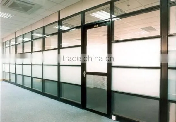 Office aluminum frame glass door and window