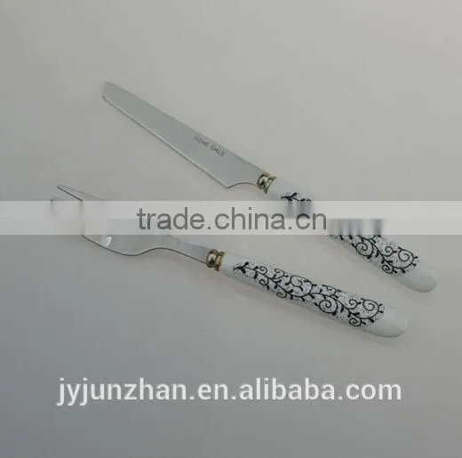 Fruit fork knife sets with nice ceramic handle and competitive price