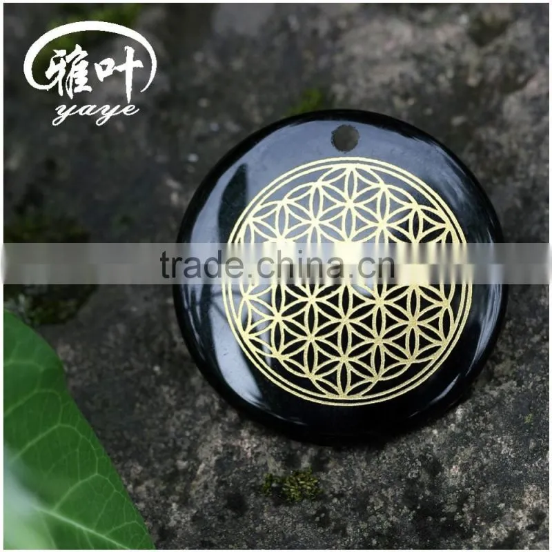 Wholesale White Jade Pendants Engraved Tree of Life