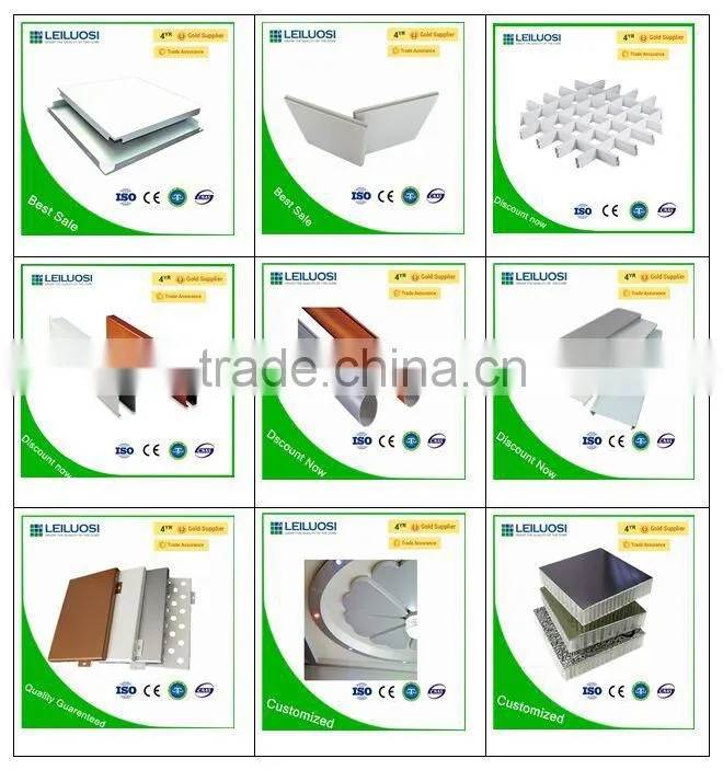 Waterproof aluminum false ceiling finish materials for home decorating