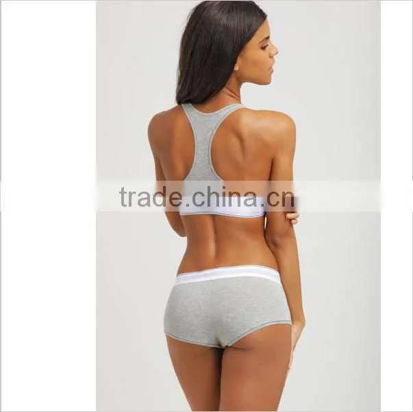 Professional OEM women sports bra & boyshort underwear;Practice swimming bralette bikini tube bra custom Logo