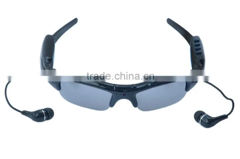 Stereo bluetooth mp3 sunglasses with video camera 1280*720 TF card