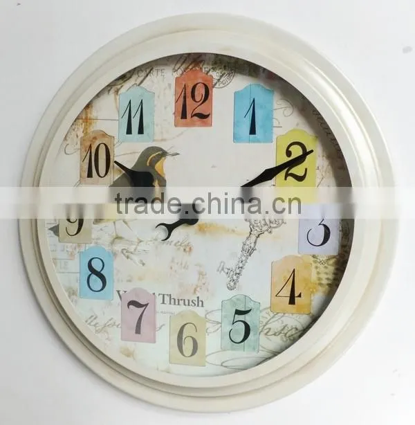 Dia 53 cm country style Round Metal Wall Clock,