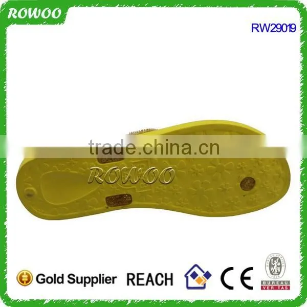 Cheap beach flat sandals for ladies,Glitter pvc straps and PCU sole for women