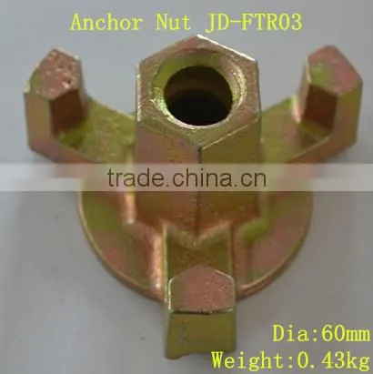 Formwork Tie rod Anchor Nut wing nut 60mm