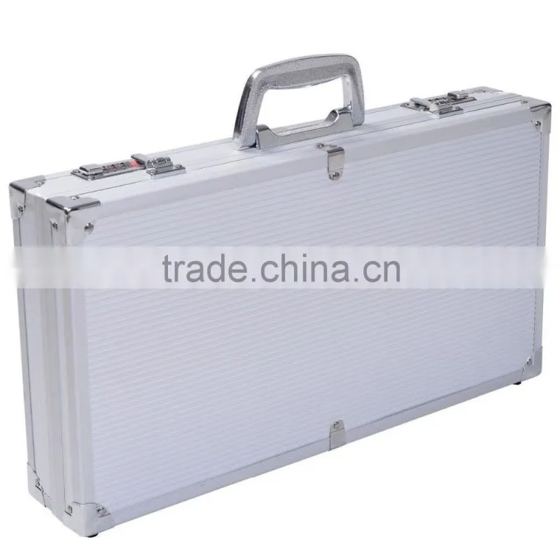 18.5" Aluminum Framed Locking Gun Pistol HandGun Lock Box Hard Storage Carry Case