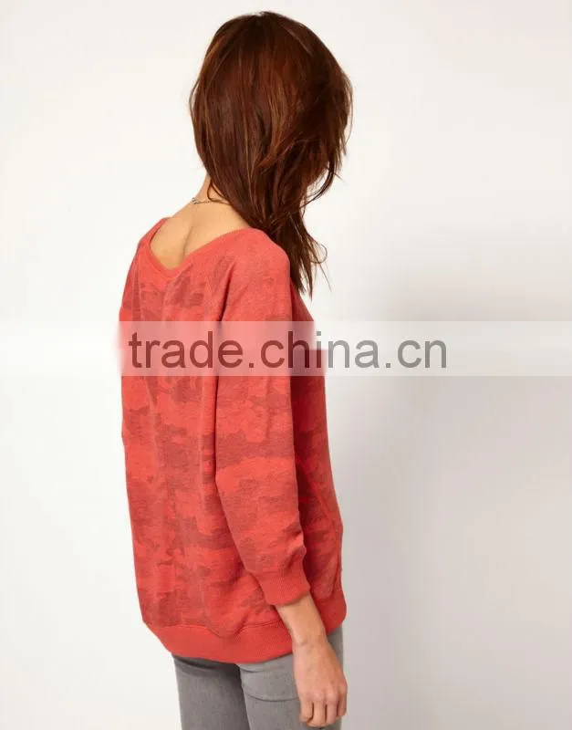 Factory Price Women's Sweatshirts Without Hood Wholesale Fashionable New Style Jersey Sweatshirts