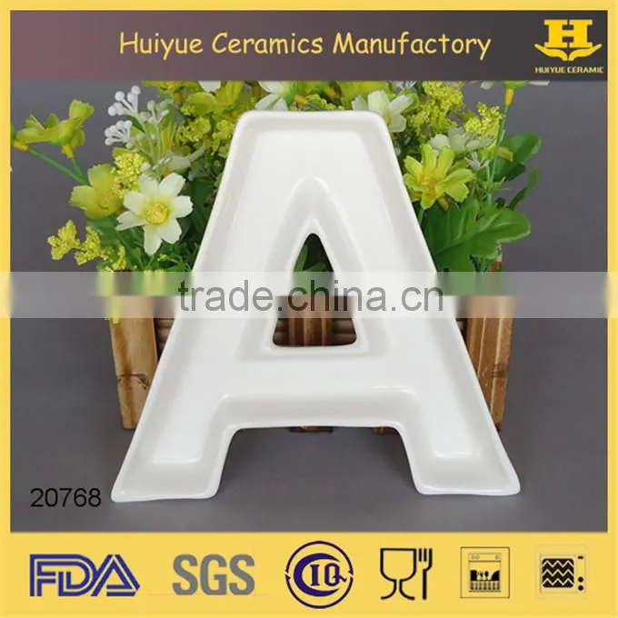 ceramic letter dish, letters alphabet dish, letters alphabet