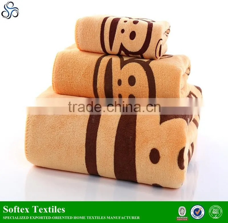 china manufacturer Lovely cartoon design 27*54 inch microfiber towel bath