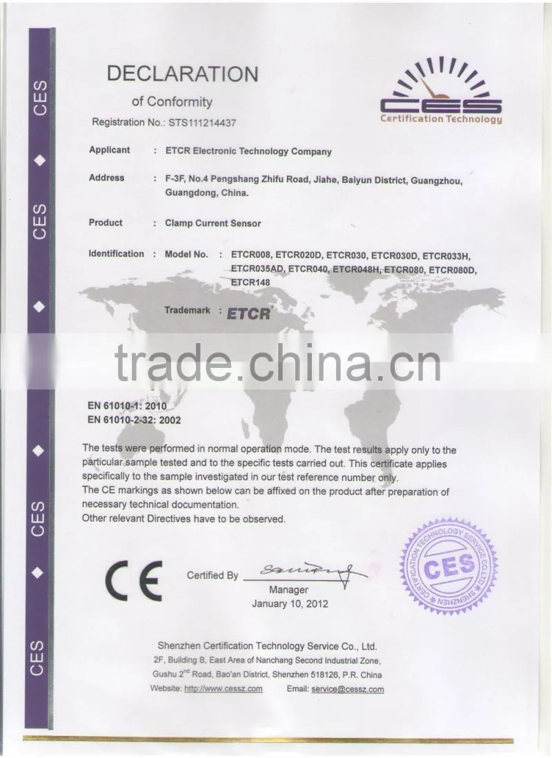 ETCR068AD Clamp AC/DC current sensor instrument measurement