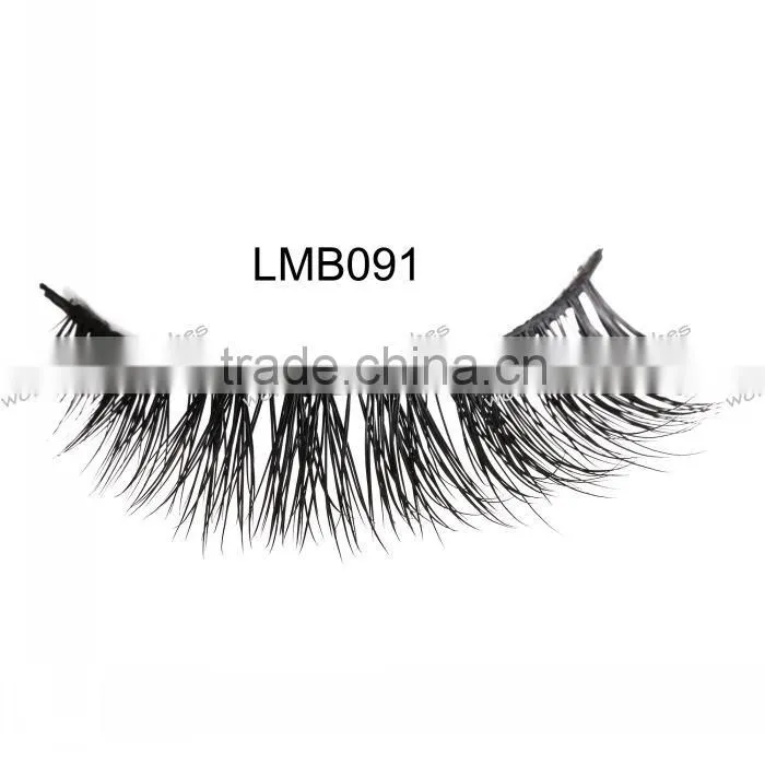 siberian mink fur strip eyelash with custom packaging permanent false eyelashes