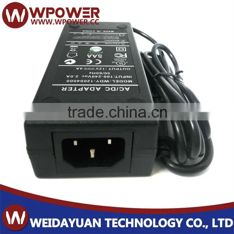 Adapter CE FCC UL SAA CCC Class 2 Standard 12v 4a dc power supply circuit