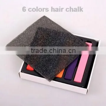 Fashion 6 pcs hair color chalk/color chalk for hair/hair chalk