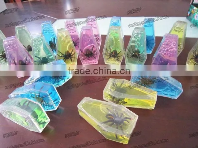 Factory supplier wholesale Crystal Coffin putty with dinosaur frog spider lizard alien crystal gift crystal toy crystal ball