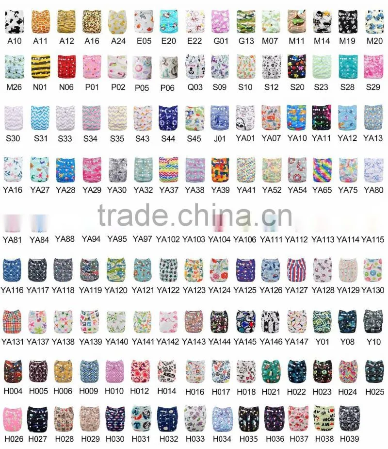 2016 Alva New Pattern Reusable Cloth Baby Diapers Wholesale Cloth Diaper