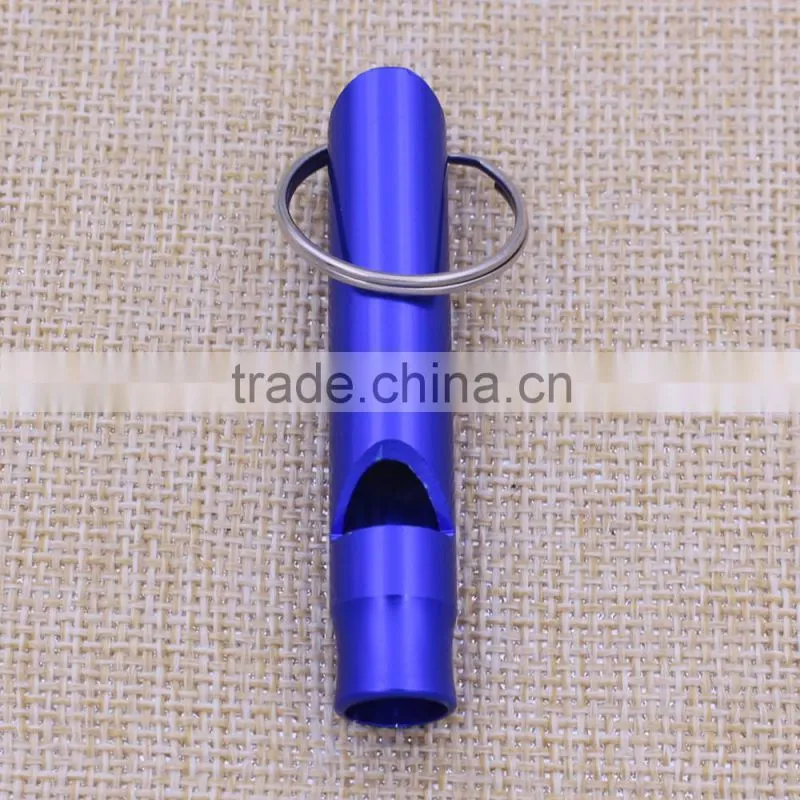 Wholesale cheap custom aluminum whistle keychain