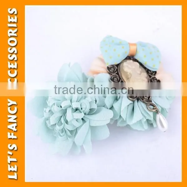 PGHD0318 Fashion jewelry magic fancy lace hair clip with crystal decorated