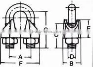 Hot Dip Galvanized Carbon Steel DIN741 Wire Rope Clip