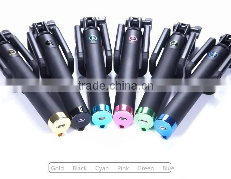 2015 Generation 3 Preminum Selfie Stick With Bluetooth Control Monopod With Fold Clip