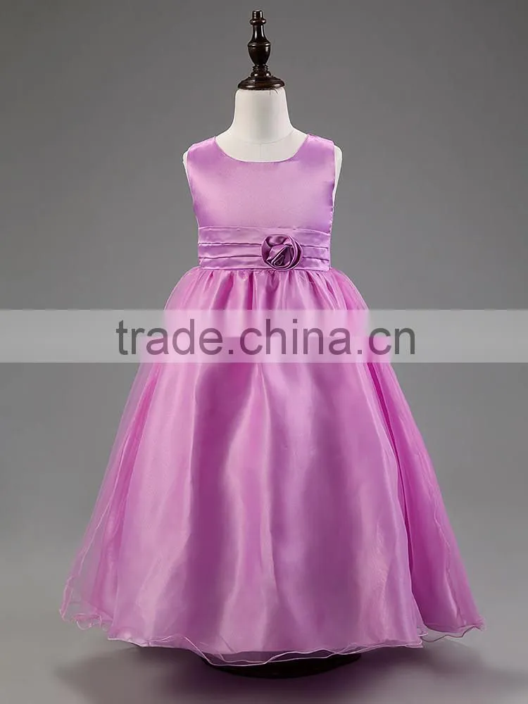 Fashion new designs handmade charming child evening dress noble girl maxi dress TR-WS07