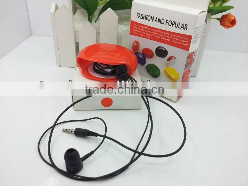 Logo Custom Retractable Earphones/retractable earphone winder
