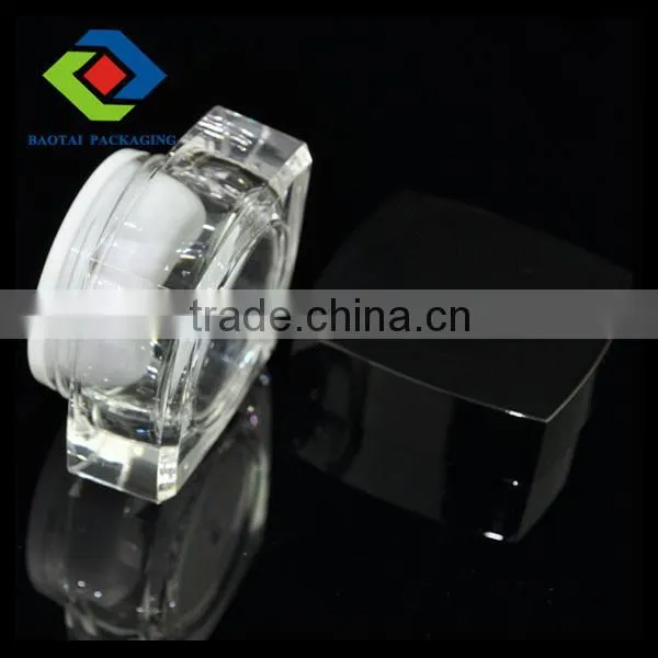 15gm square transparent PMMA acrylic cream jars,hot selling nice plastic mason jar,cream container