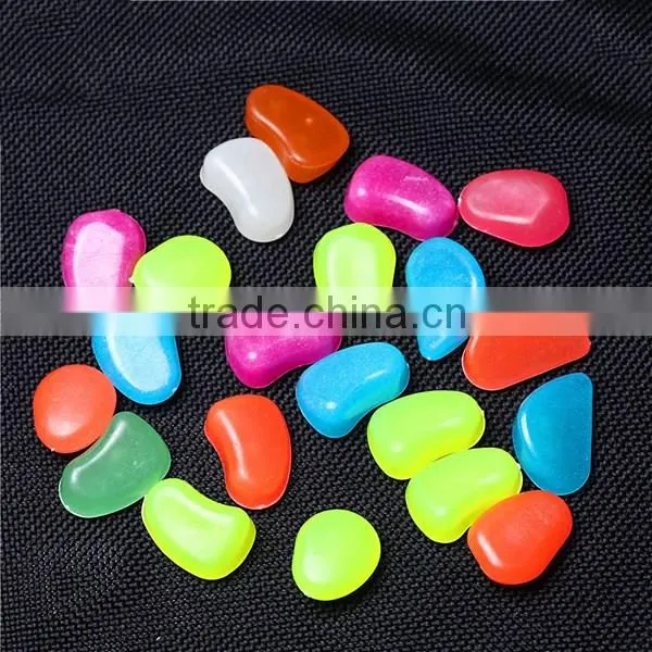 Colorful Man-made Pebbles Luminous Stone, Night Light Stones for Garden Walkway Decorative
