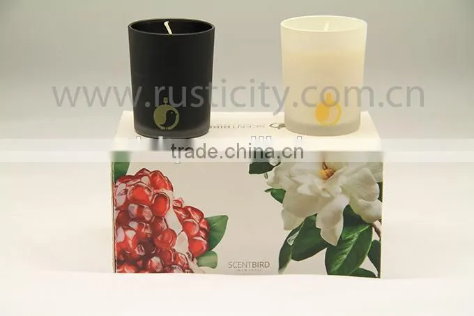 Aroma fragrance paraffin wax in frosted glass jar