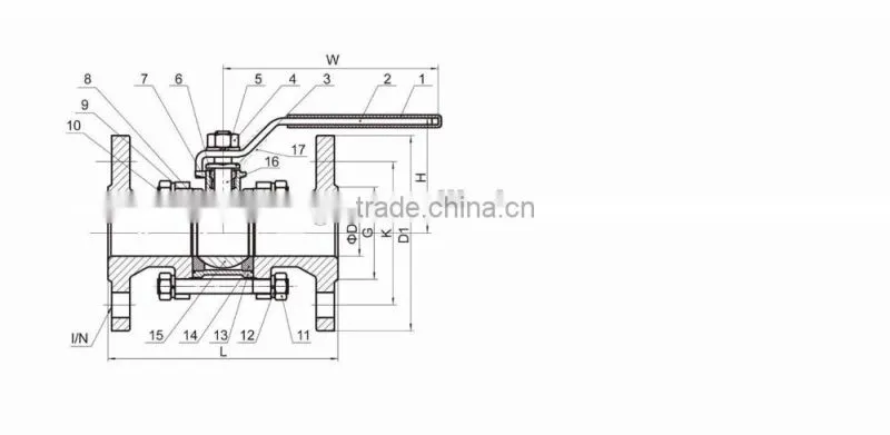 Flanged Ball Valve In Full Port