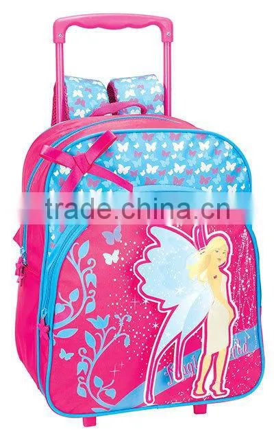 MAGIC WORLD Girls Eminent Trolley Backpack Bag With Wheels