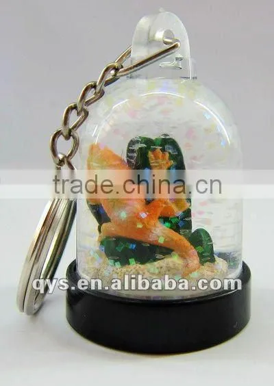 Lizard Acrylic Liquid Key Chain