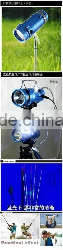 quality fishing torch led flashlight /Blue White Light T6 Led Night Squid Fishing Light