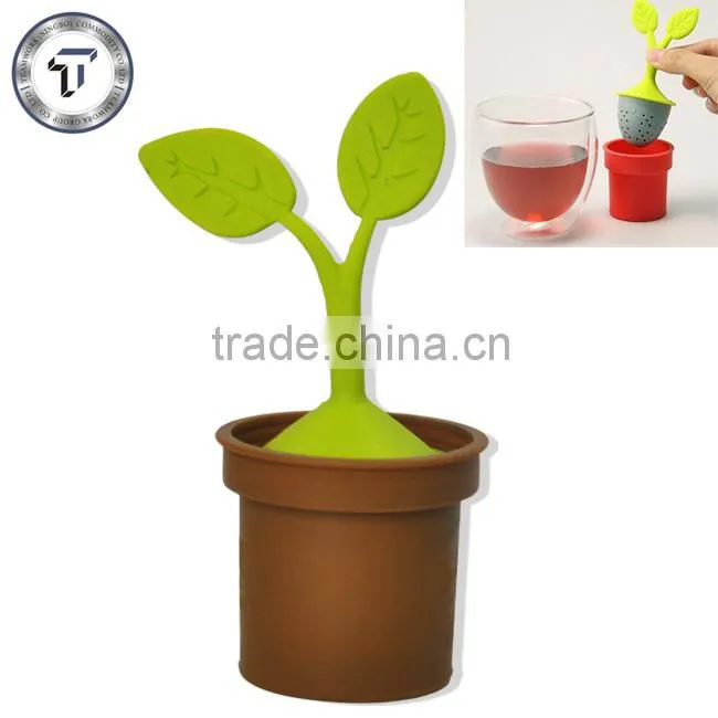 Silicone flower pot tea infuser wedding favor