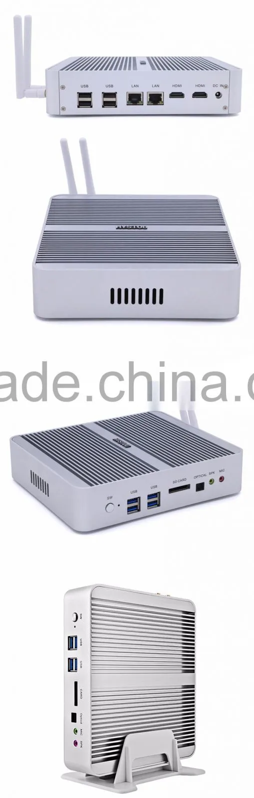 New Product Mini PC Barebone System Intel Core i3 4158u 2.0G Fanless Desktop Computer i3 Windows Ubuntu Dual NIC 2 Lan