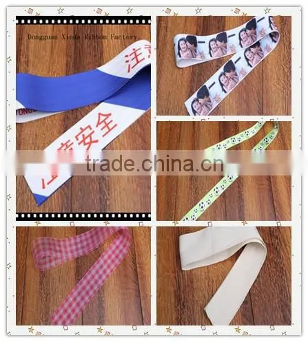 2015 Wholesale Customized Sublimation Polyester Ribbed Ribbon