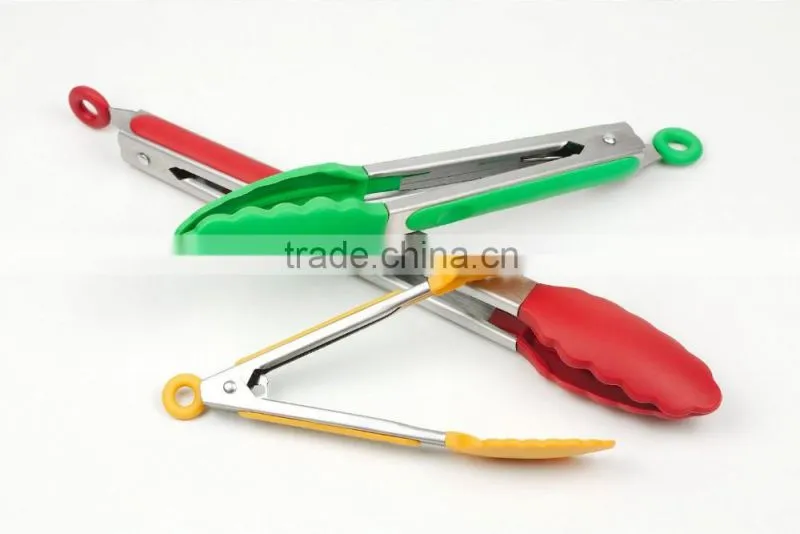 steel lifting tongs,plastic kitchen tongs,silicone scissor tongs