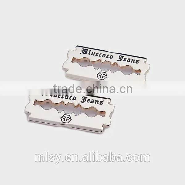 Hot decorative blank labels shapes for garment Brightness C1-80032