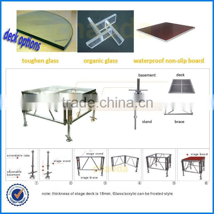 2015 Adjustable Compact Aluminum Portable Stage And Catwalk Stage