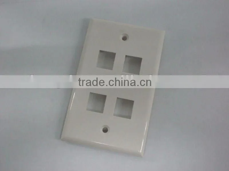 4 port RJ45 70*115mm wall plate