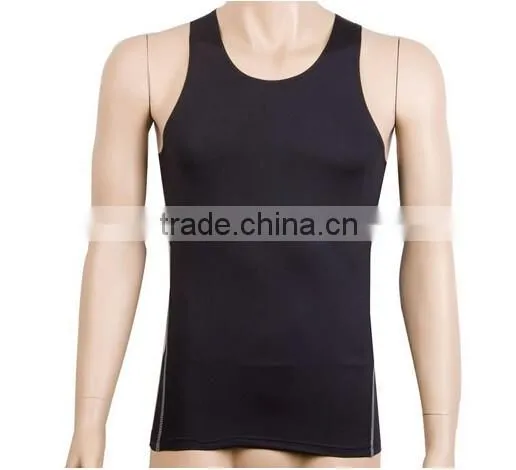 Mens Body Shaper running vest Sports Gym Tank Top Sleeveless Polyester Quick-dry Vest