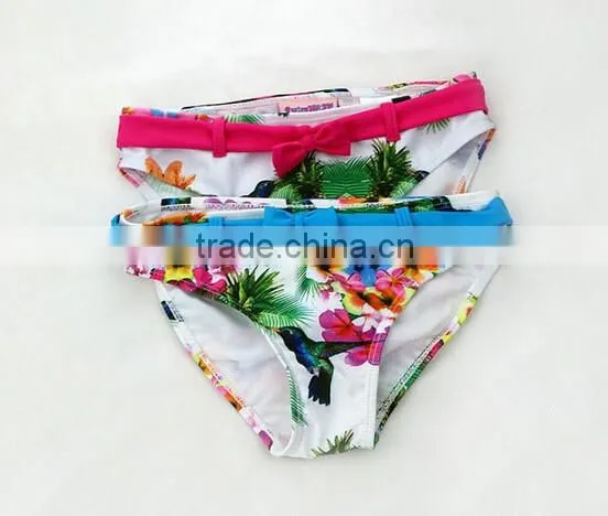 Baby Girls Kids 2 Pcs Sling Bikini Swimwear Floral Bather Swimmers Swimsuit